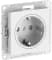 ATN200145S Розетка электрическая со шторками с заземлением Systeme AtlasDesign (Белый) на автозажимах