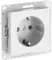 ATN000143S Розетка электрическая с заземлением Systeme AtlasDesign (Белый) на автозажимах
