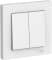 ATN000152 Двухклавишный выключатель в комплекте с рамкой Systeme AtlasDesign (Белый)