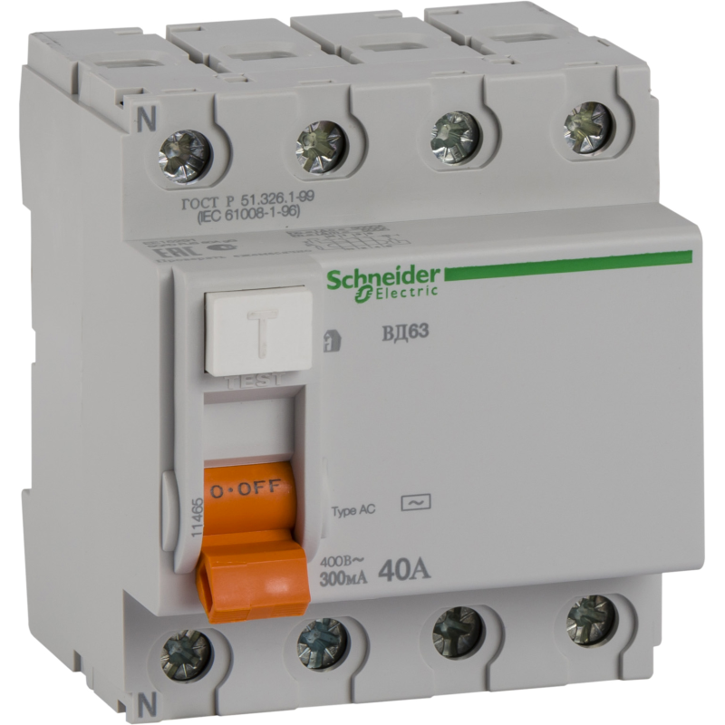    (/) Schneider Electric  ( 63) - 4P - 40A - AC - 300mA