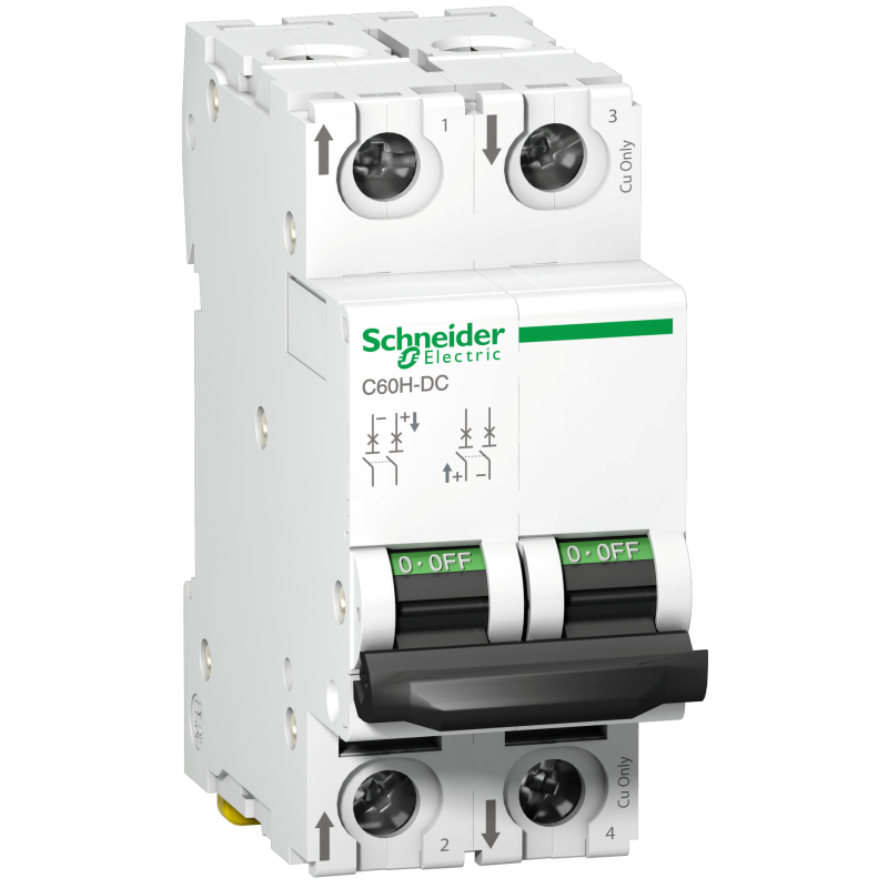   Schneider Acti 9 C60H-DC - DC - 2P - 2A - C - 10kA - 4M - 440