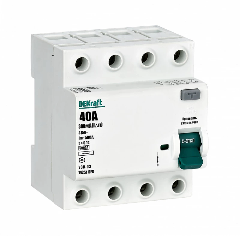    (/) Dekraft -03 - 4P - 40A - AC - 300mA