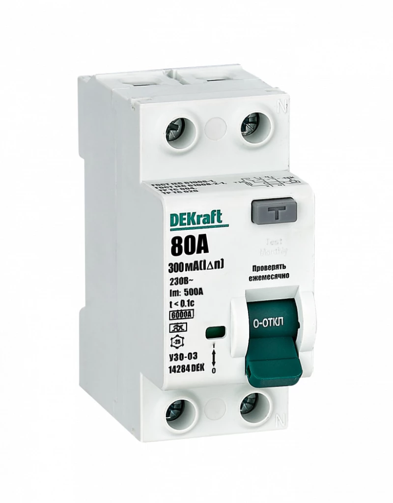    (/) Dekraft -03 - 1P+N - 80A - A - 300mA