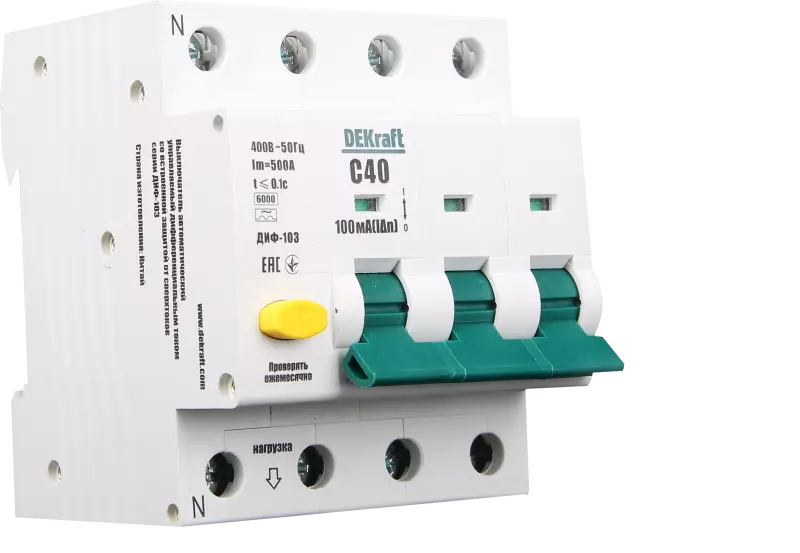   () Dekraft -103 - 3P+N - 25A - A - 300mA -  C - 6kA