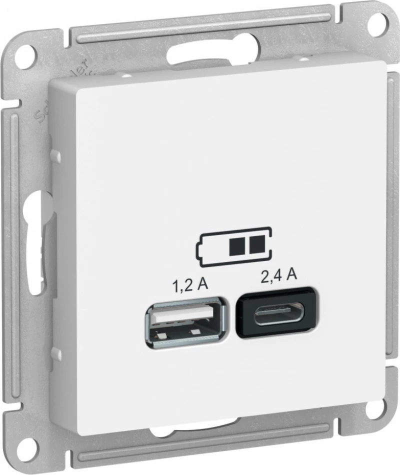   USB Schneider, USB-A + USB-C, 2.4A ()