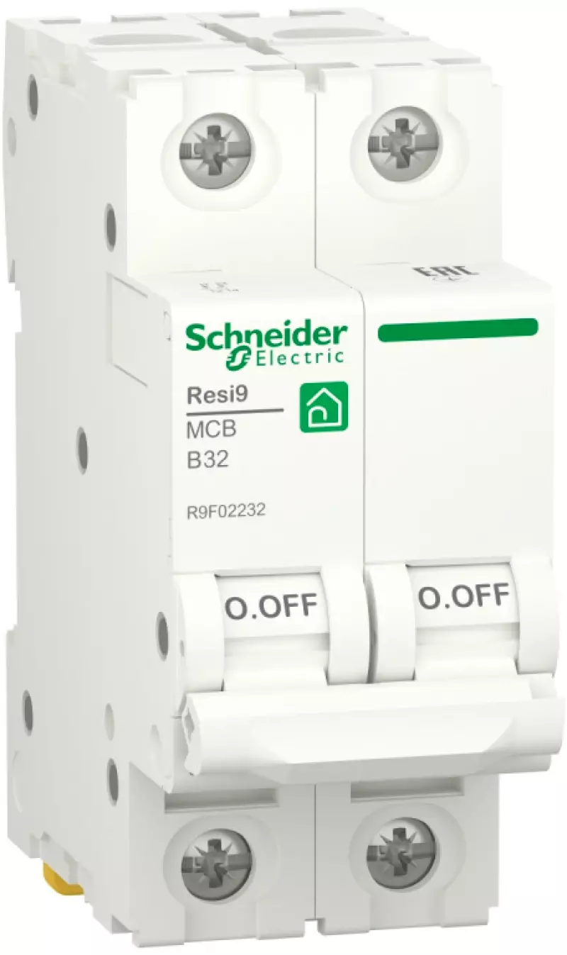   Schneider Resi9 - 2P - 32A - B - 6kA - 2M - 400