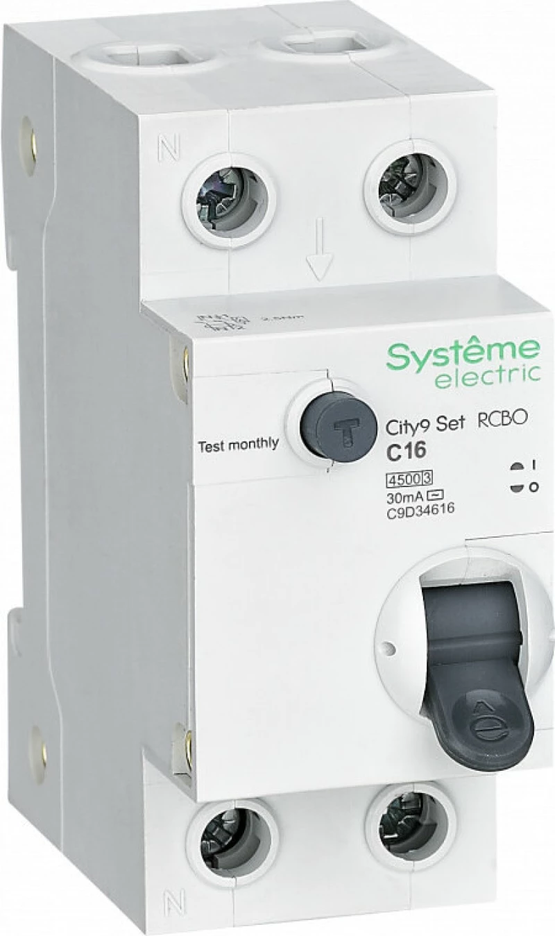   () Systeme City9 Set - 1P+N - 16A - AC - 30mA -  C - 4.5kA