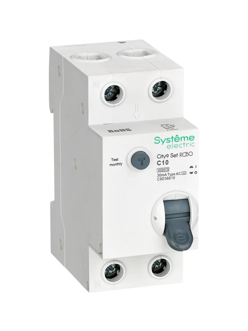   () Systeme City9 Set - 2P - 10A - AC - 30mA -  C - 6kA