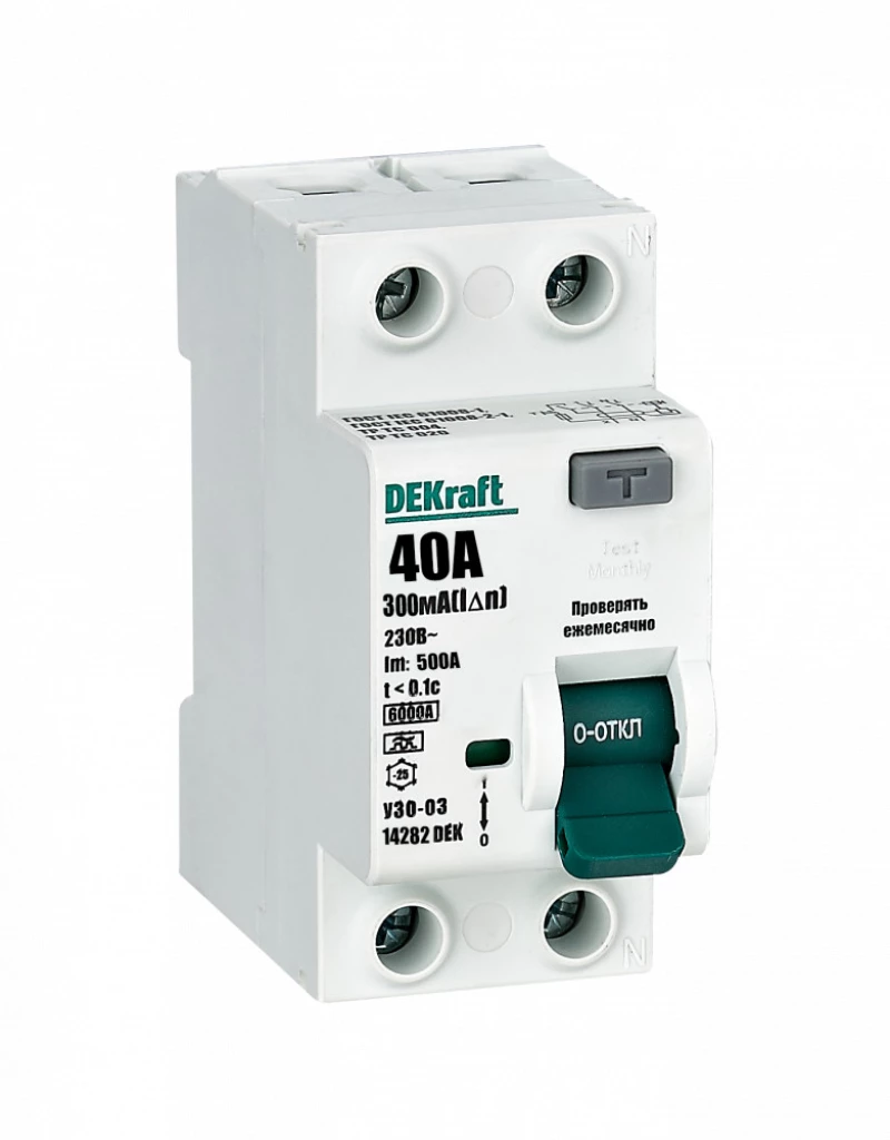    (/) Dekraft -03 - 1P+N - 40A - A - 300mA