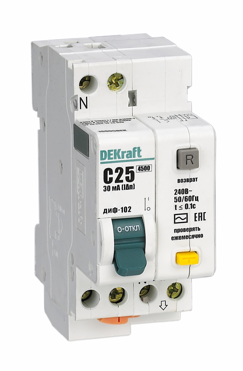   () Dekraft -102 - 2P - 25A - AC - 30mA -  C - 4.5kA