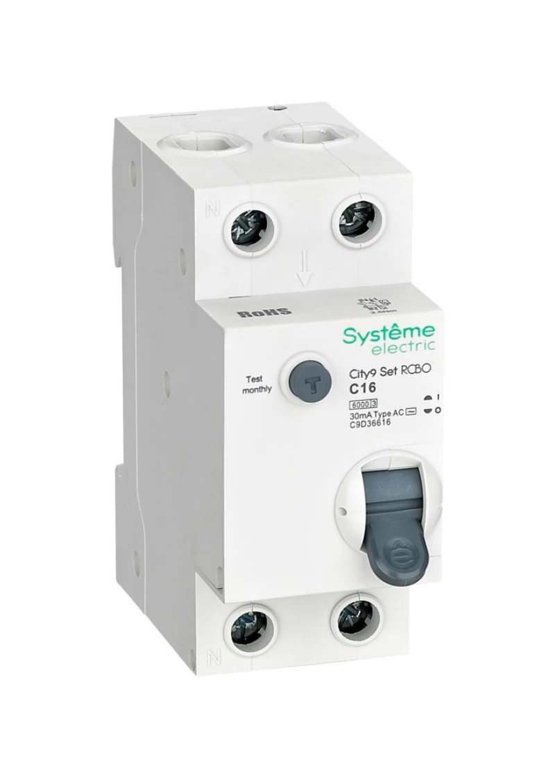   () Systeme City9 Set - 2P - 16A - AC - 30mA -  C - 6kA