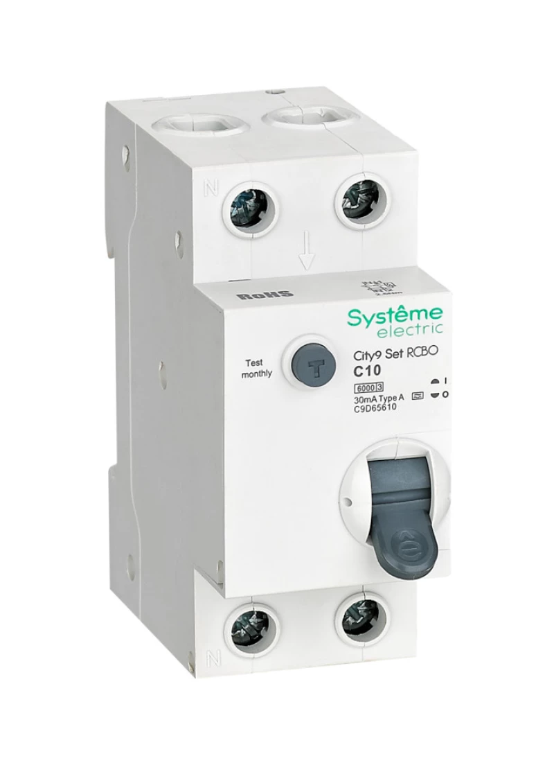   () Systeme City9 Set - 2P - 10A - A - 30mA -  C - 6kA