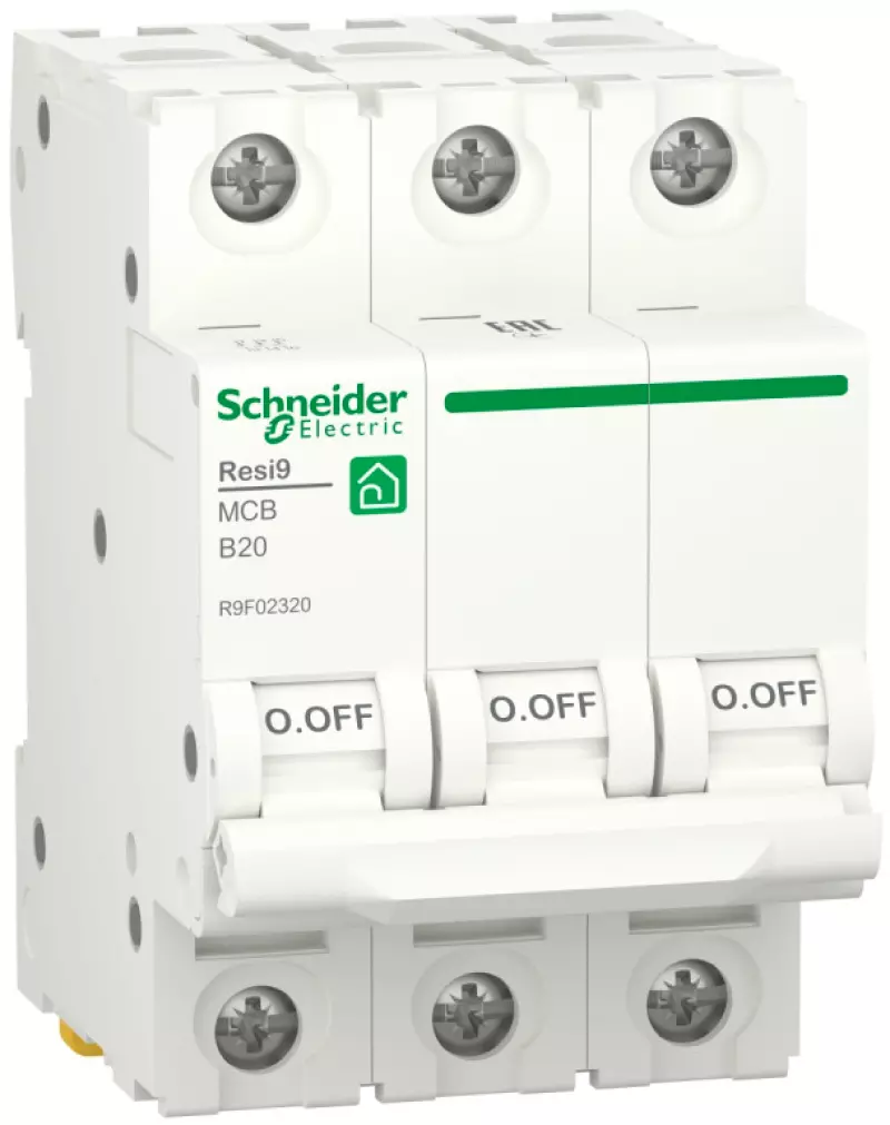   Schneider Resi9 - 3P - 20A - B - 6kA - 3M - 400