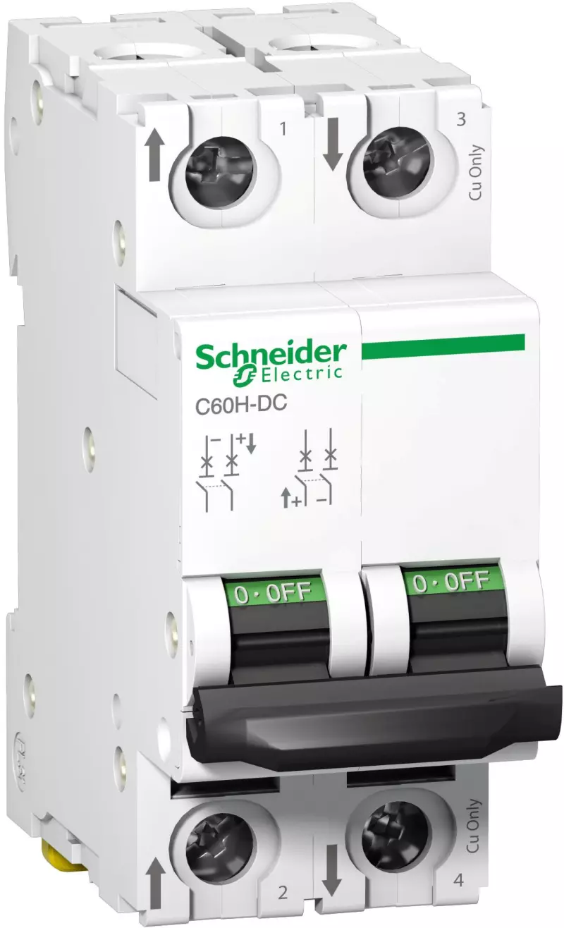   Schneider Acti 9 C60H-DC - DC - 1P+N - 40A - C - 10kA - 4M - 440