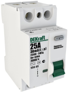    (/) Dekraft -03 - 1P+N - 25A - AC - 10mA