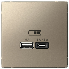   USB Schneider, USB-A + USB-C, 45 ()